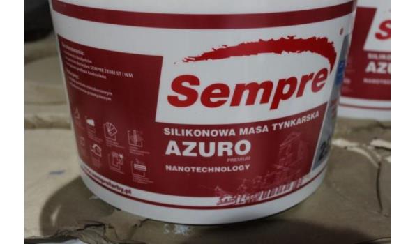 12 verfpotten à 25kg SEMPRE, Azuro